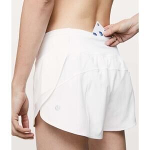 Lululemon Mesh Over‎ Miles Short *3" White Size 12 Running Outdoor Athletic